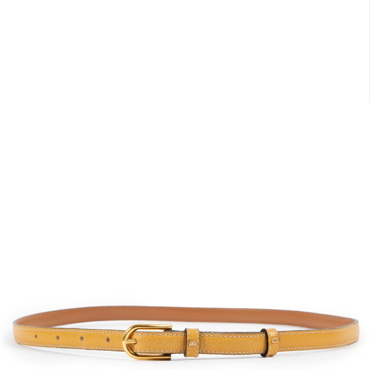 Shop safe online at Labellov in Antwerp this 100% authentic second hand Delvaux Yellow Belt - Size 80
