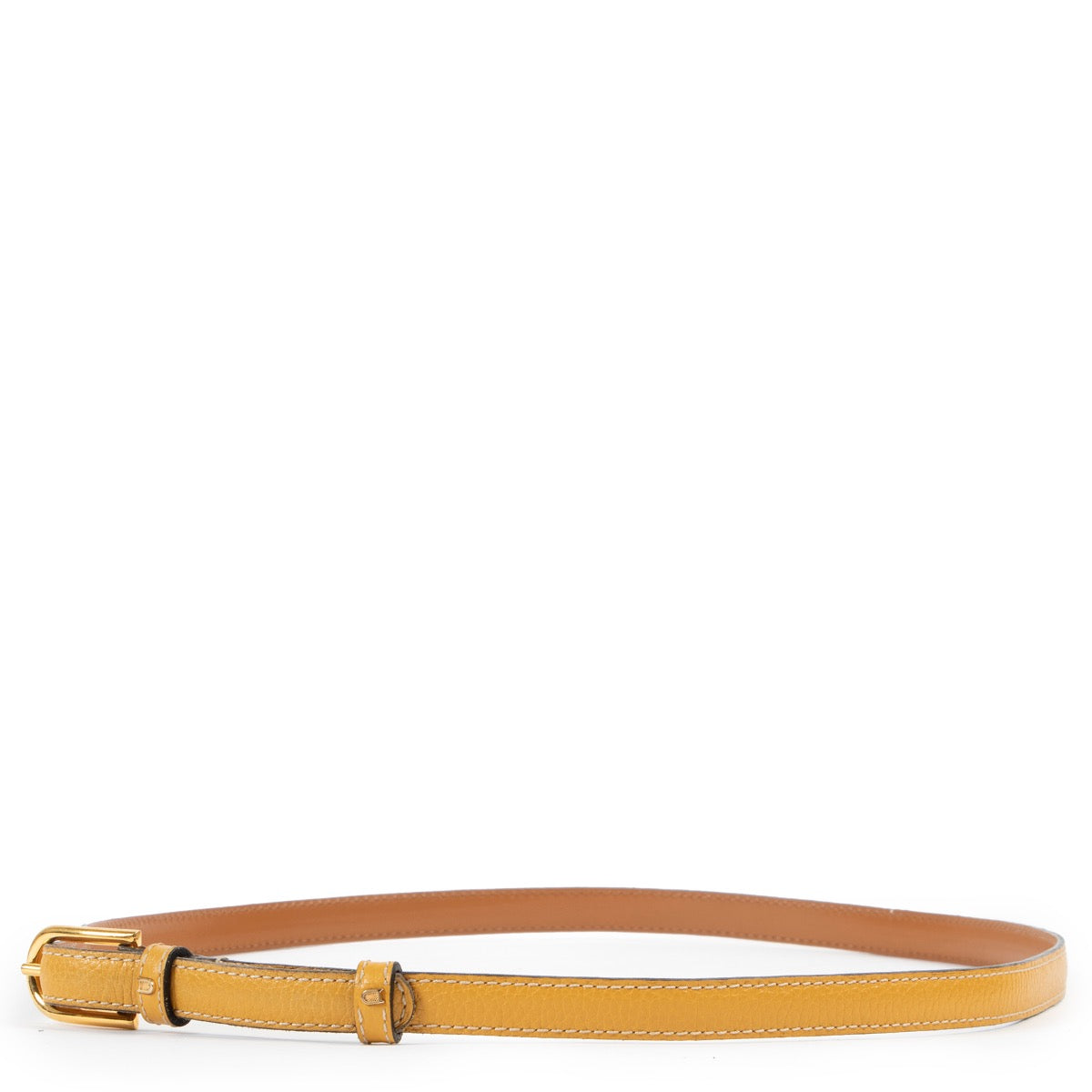 Shop safe online at Labellov in Antwerp this 100% authentic second hand Delvaux Yellow Belt - Size 80