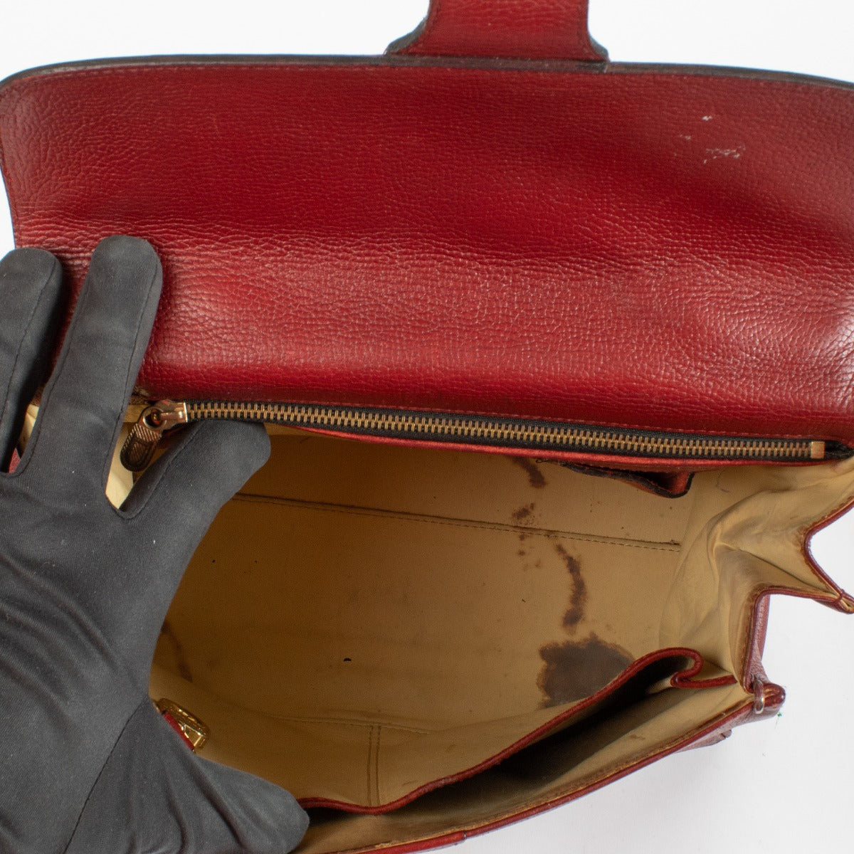Delvaux Red Leather Brillant MM