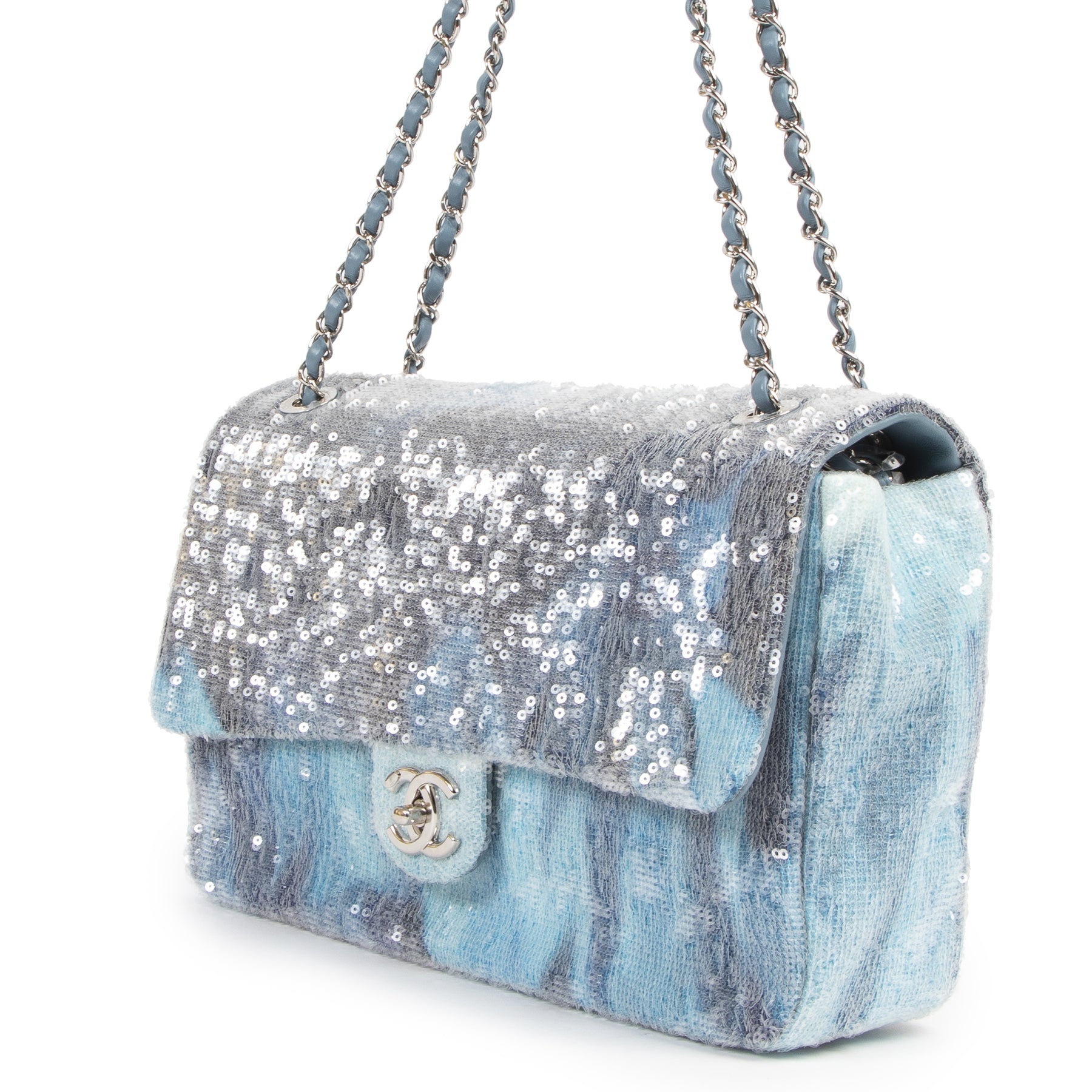 Chanel Large Sequin Waterfall Flap Bag for sale at Labellov vintage designer handbags