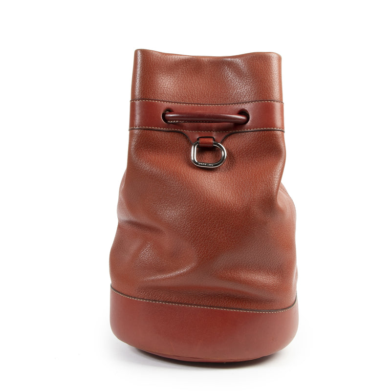 Bent u op zoek naar een authentieke designer Delvaux Deux de Delvaux Rust Bucket Bag
