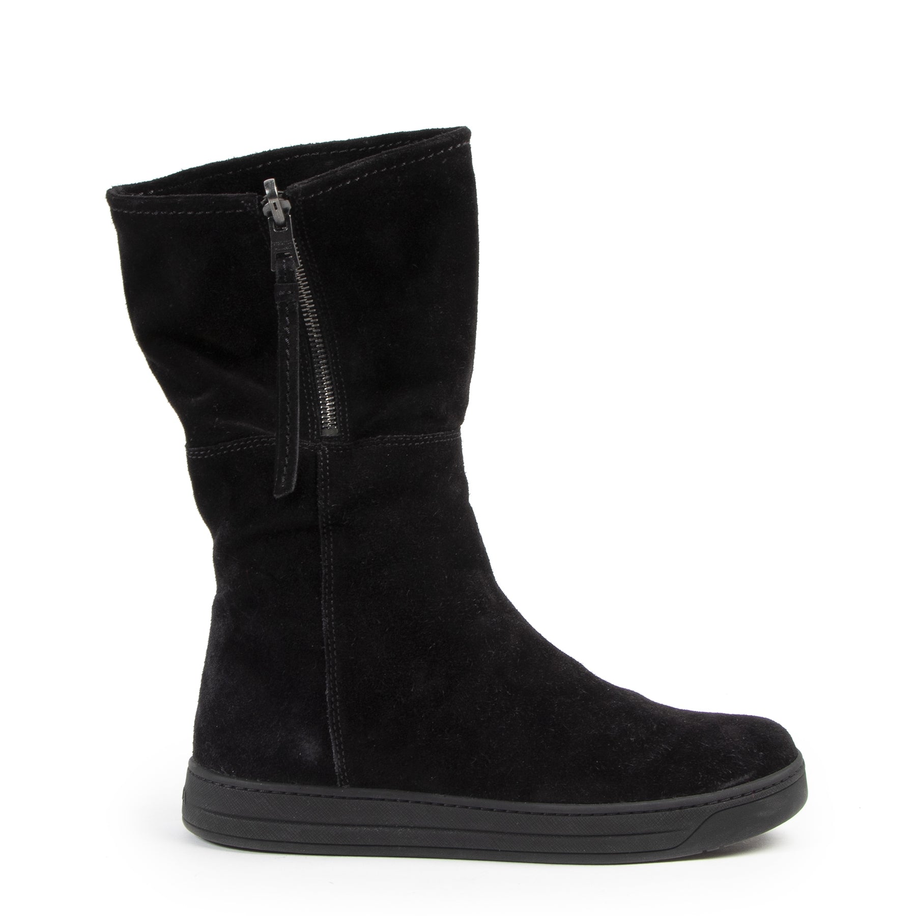 Prada Black Suede Boots - size 37.5 - for the best price at Labellov