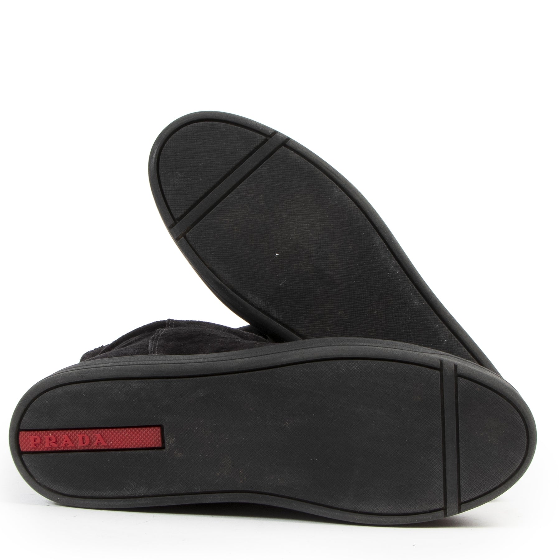 Prada Black Suede Boots - size 37.5 online te koop aan de beste prijs