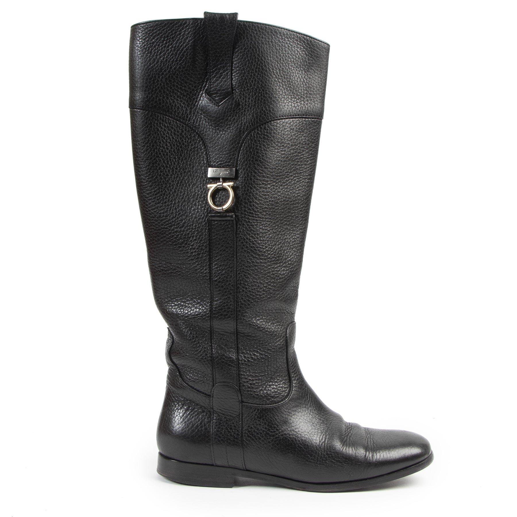 Salvatore Ferragamo Black Boots - size 39.5 - pour le meilleur prix chez Labellov à Anvers Belgique