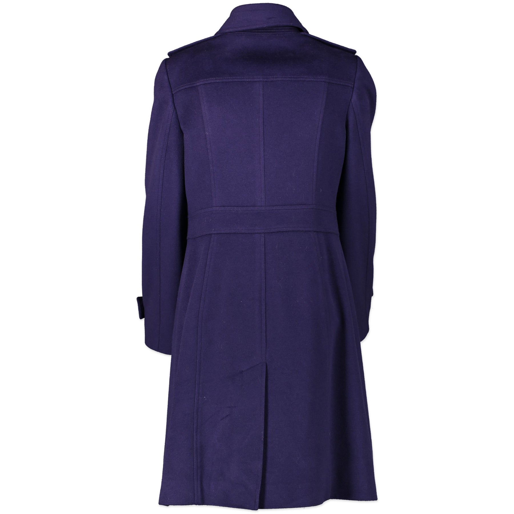 Burberry Purple Wool and Cashmere Blend Coat- size EU36