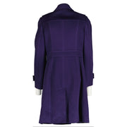 Burberry Blue Wool/Cashmere Trench Coat