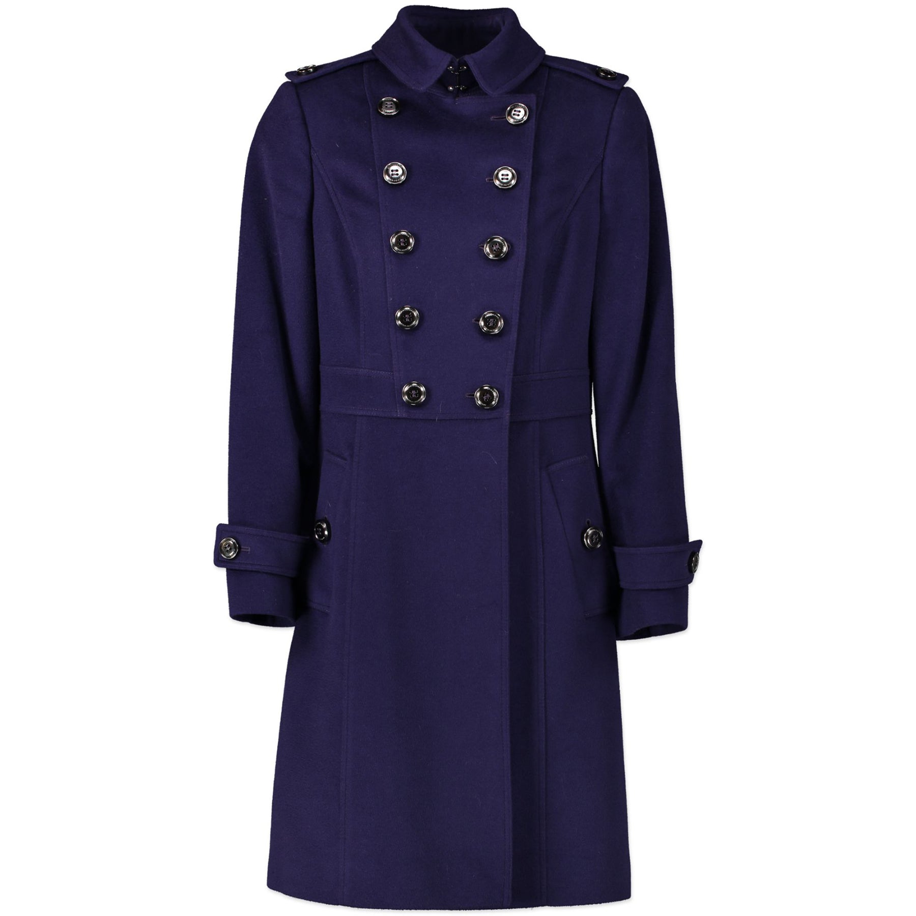Burberry Purple Wool and Cashmere Blend Coat- size EU36