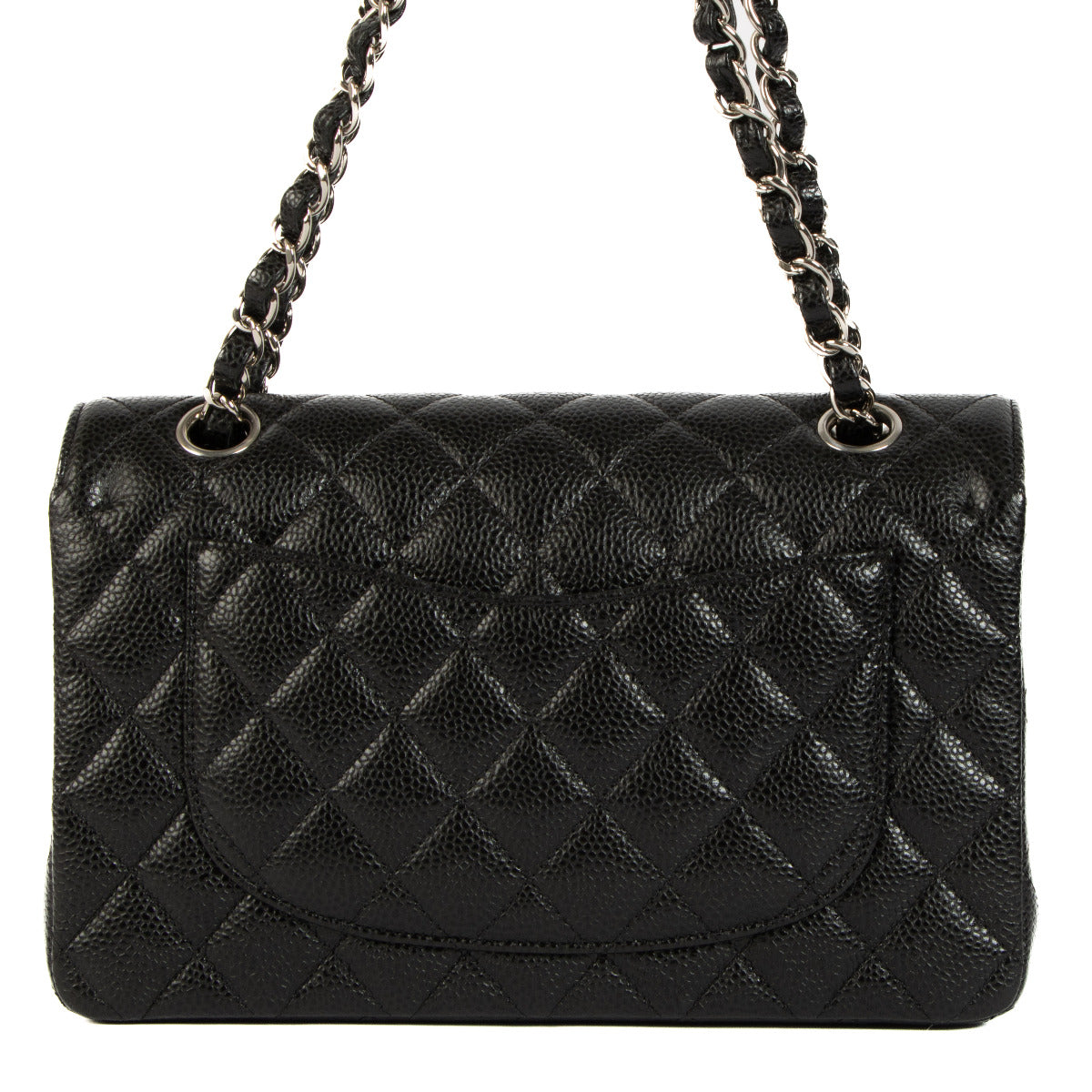 Chanel Zwart Caviar Leer Kleine Klassieke Kleptas
