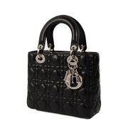 Shop safe online at Labellov in Antwerp, Brussels and Knokke this 100% authentic second hand Christian Dior Black Lambskin Small Lady Dior Top Handle