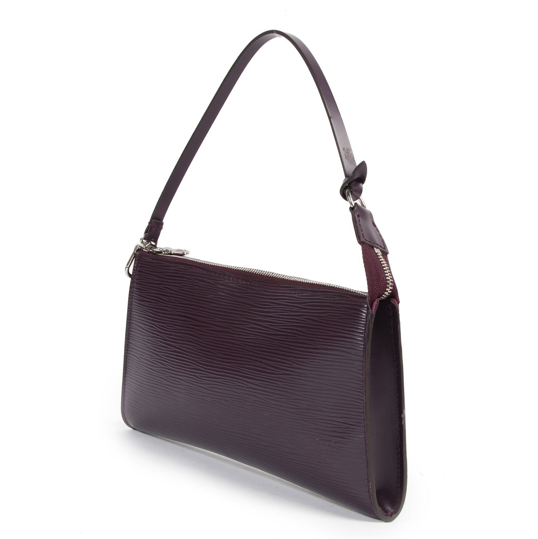 Pochette Louis Vuitton en cuir Épi violet