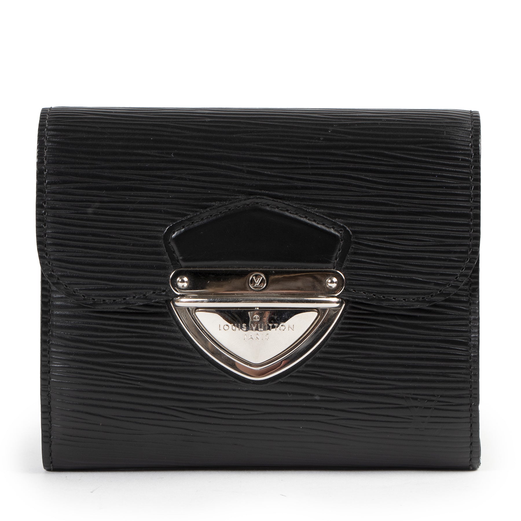 Louis Vuitton Electric Black Epi Joey Wallet Black for the best price at Labellov