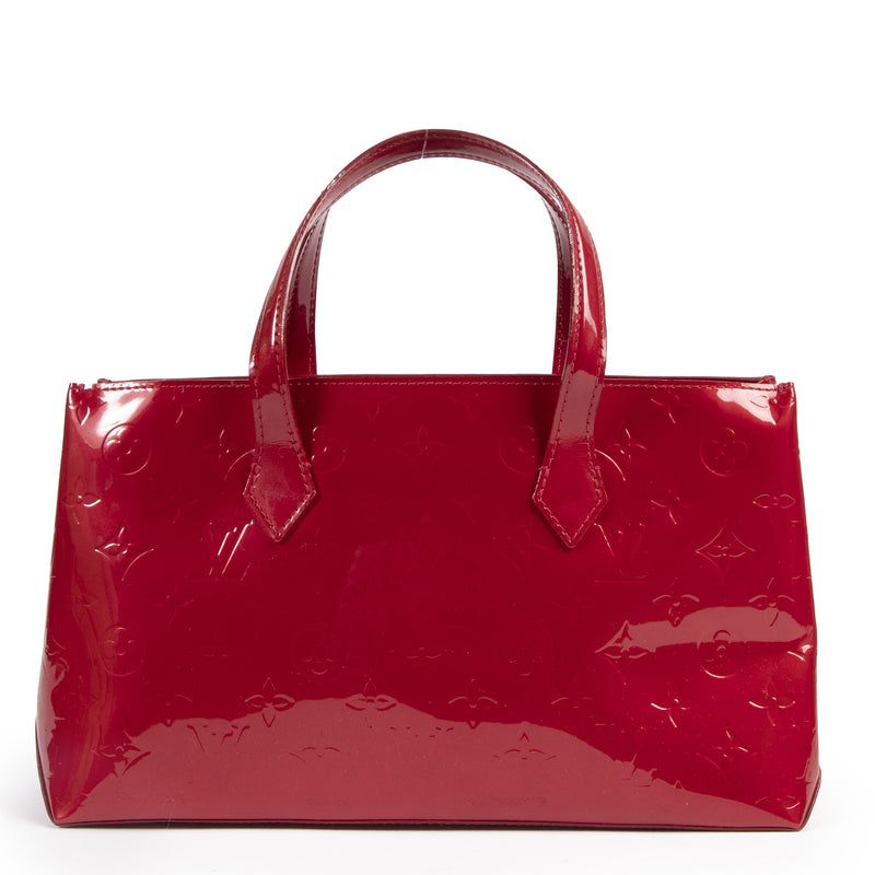 Authentieke Tweedehands Louis Vuitton Red Monogram Vernis Wilshire Bag juiste prijs veilig online shoppen luxe merken webshop winkelen Antwerpen België mode fashion