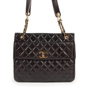 Chanel Vintage Brown Leather Shoulder Bag