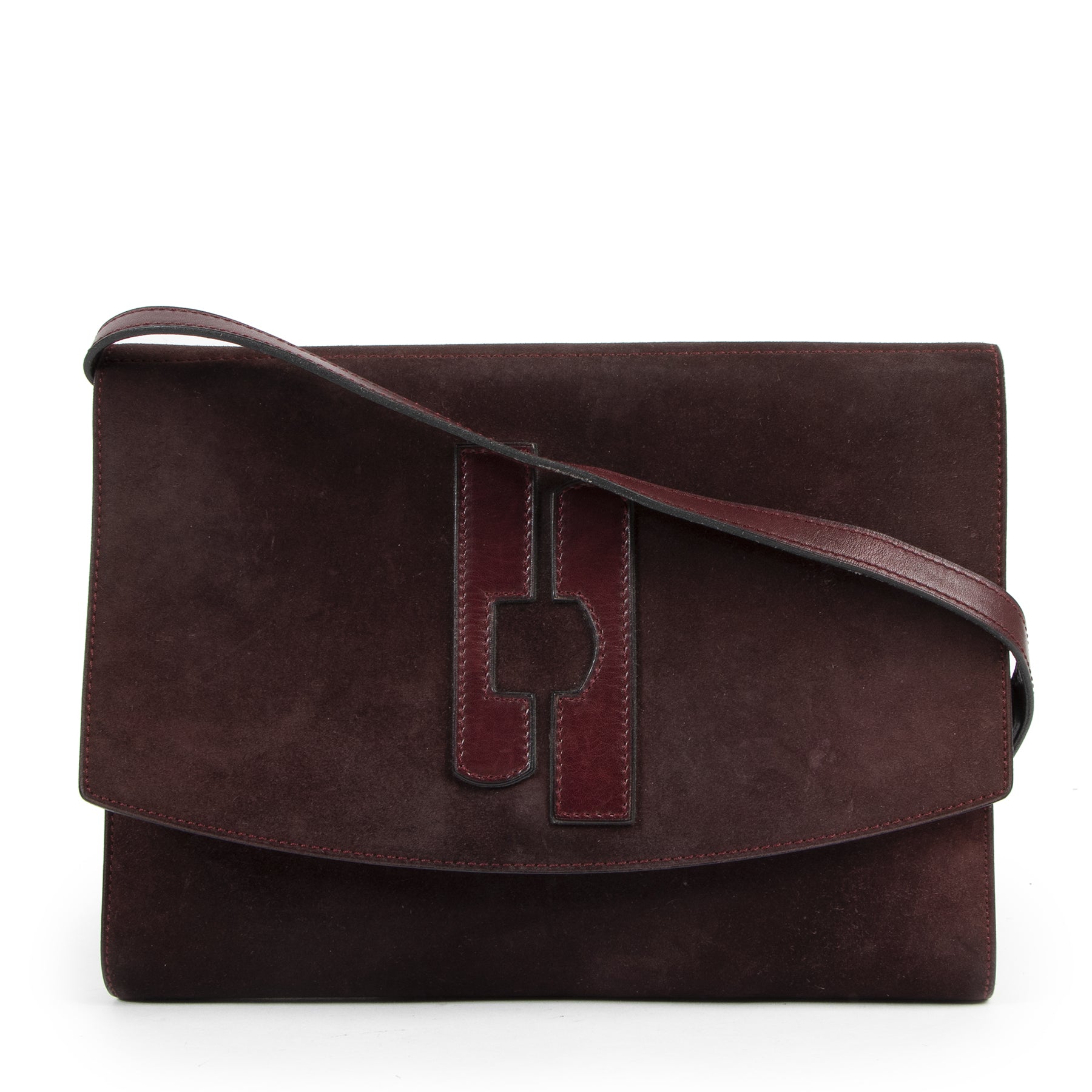 Delvaux Vintage Burgundy Suede Crossbody Bag te koop aan de beste prijs van 2020