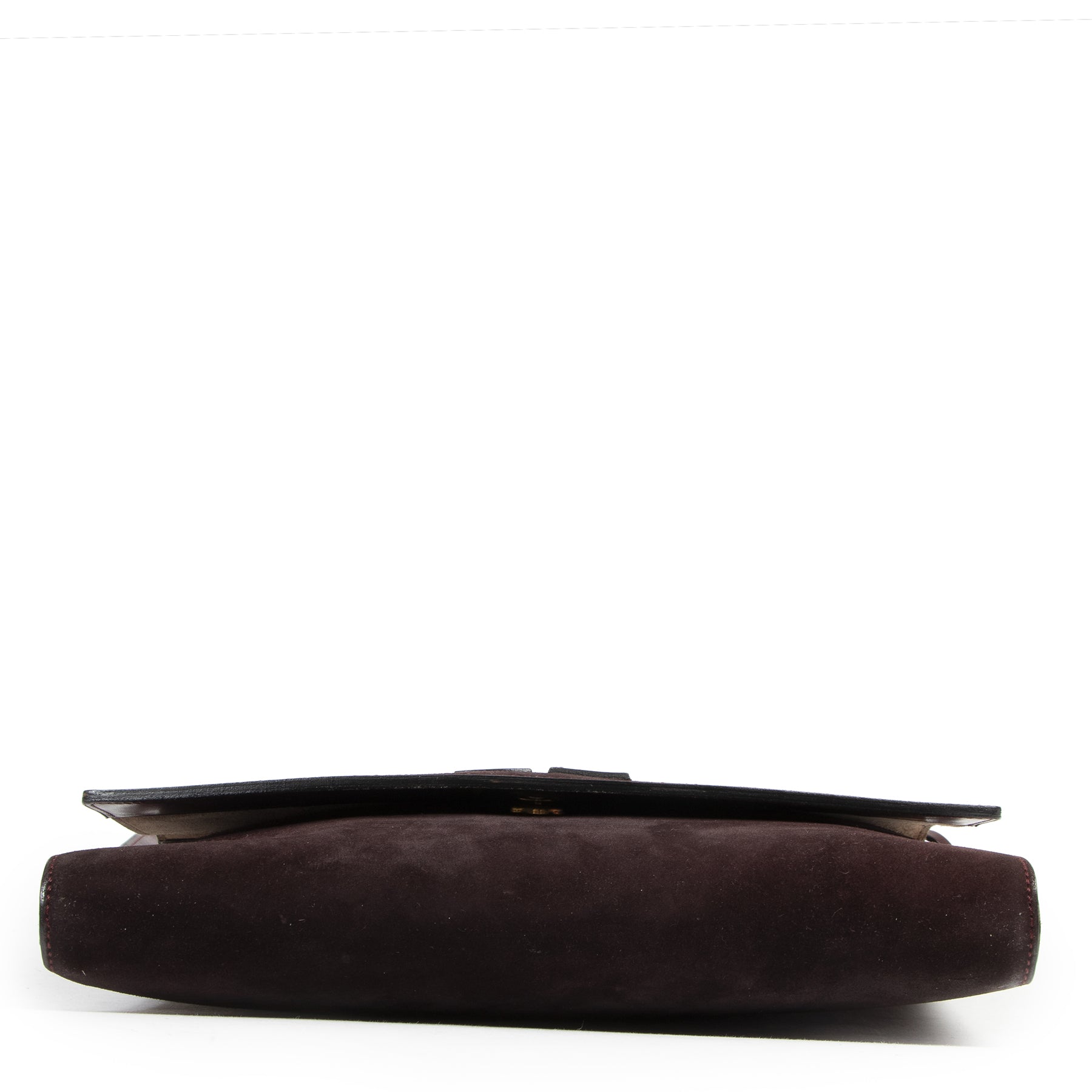 Bent u op zoek naar een authentiek designer tasje Delvaux Vintage Burgundy Suede Crossbody Bag
