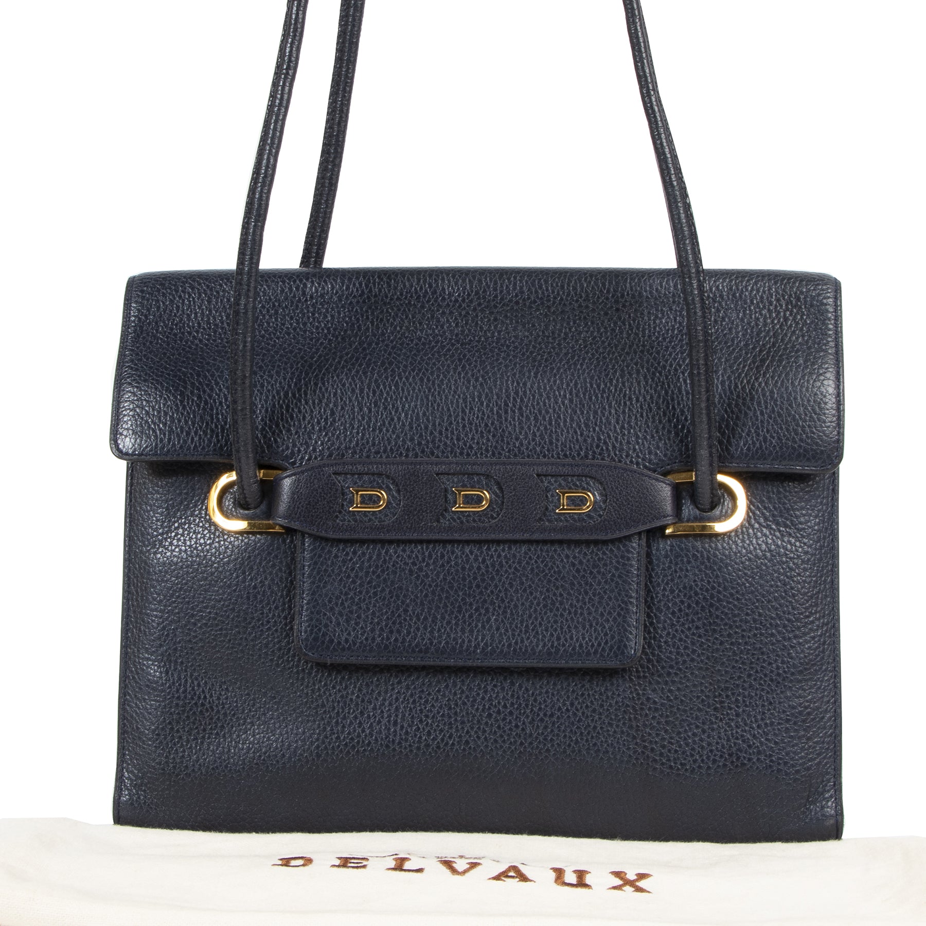 Delvaux Blue Shoulder Bag te koop bij Labellov tweedehands luxe in Antwerpen