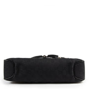 Authentic secondhand Gucci Black Monogram Canvas Horsebit Shoulder Bag designer bags fashion luxury vintage webshop safe secure online shopping
