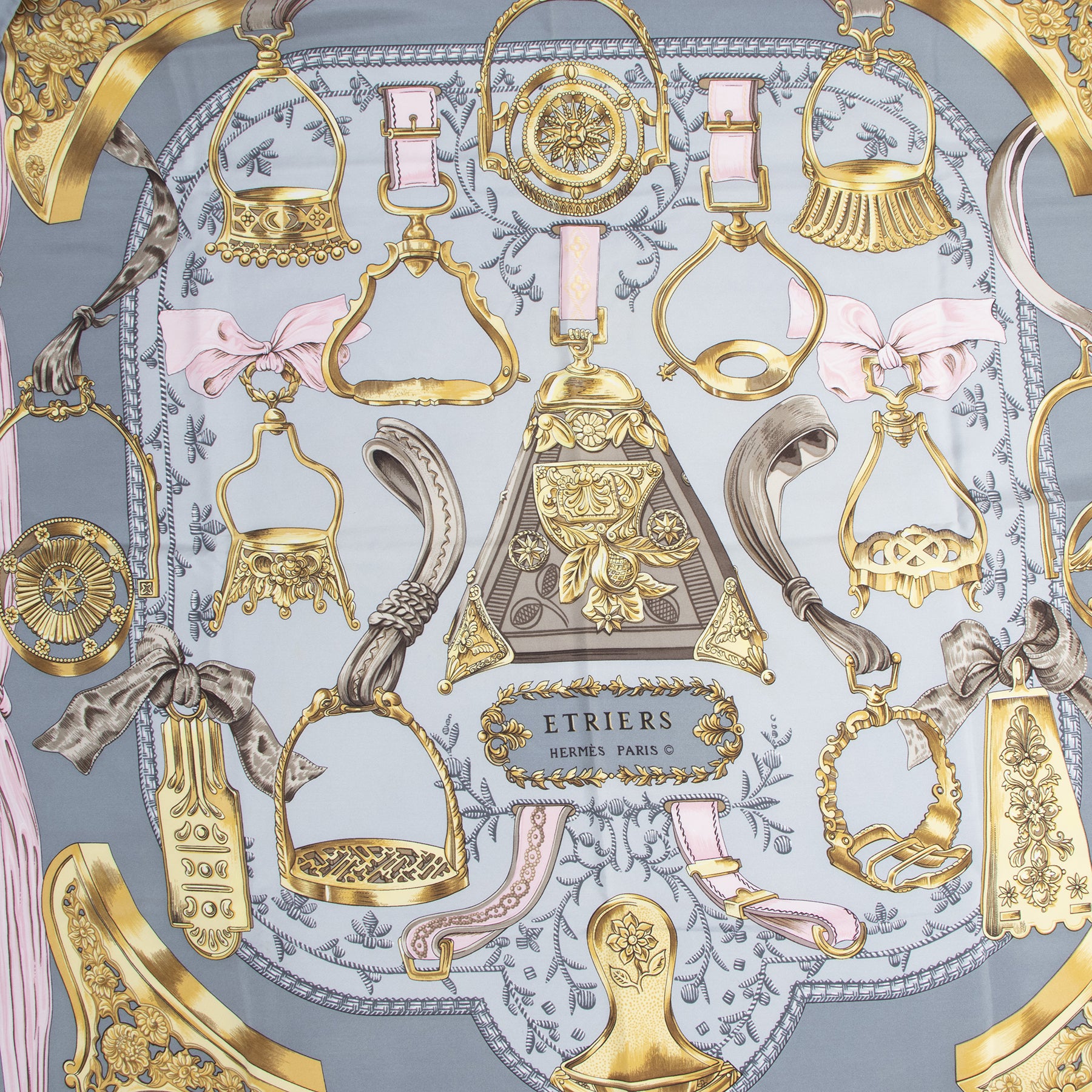 Hermes Paris Carré Silk Scarf Etriers