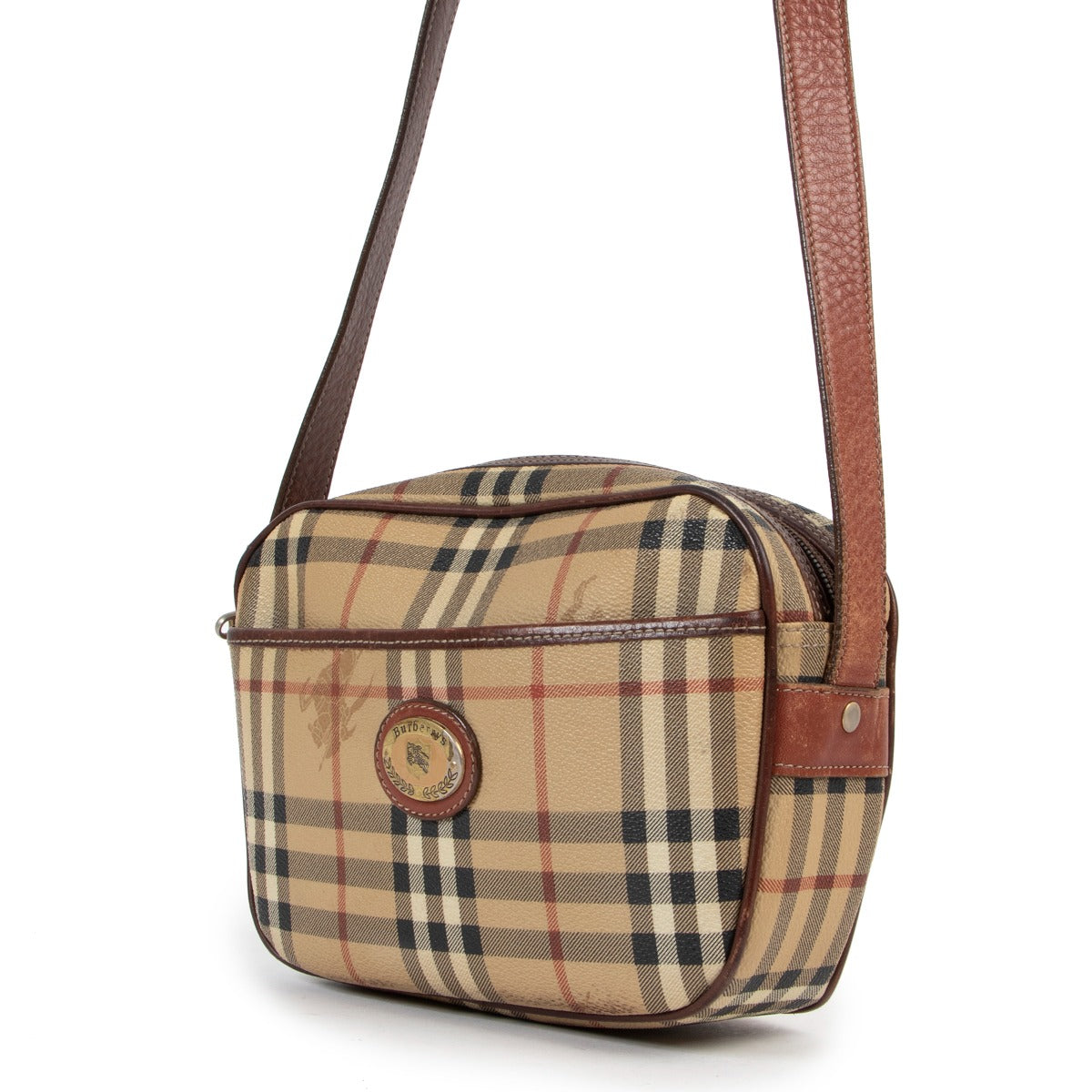 Burberry Vintage Check Canvas Camera Bag