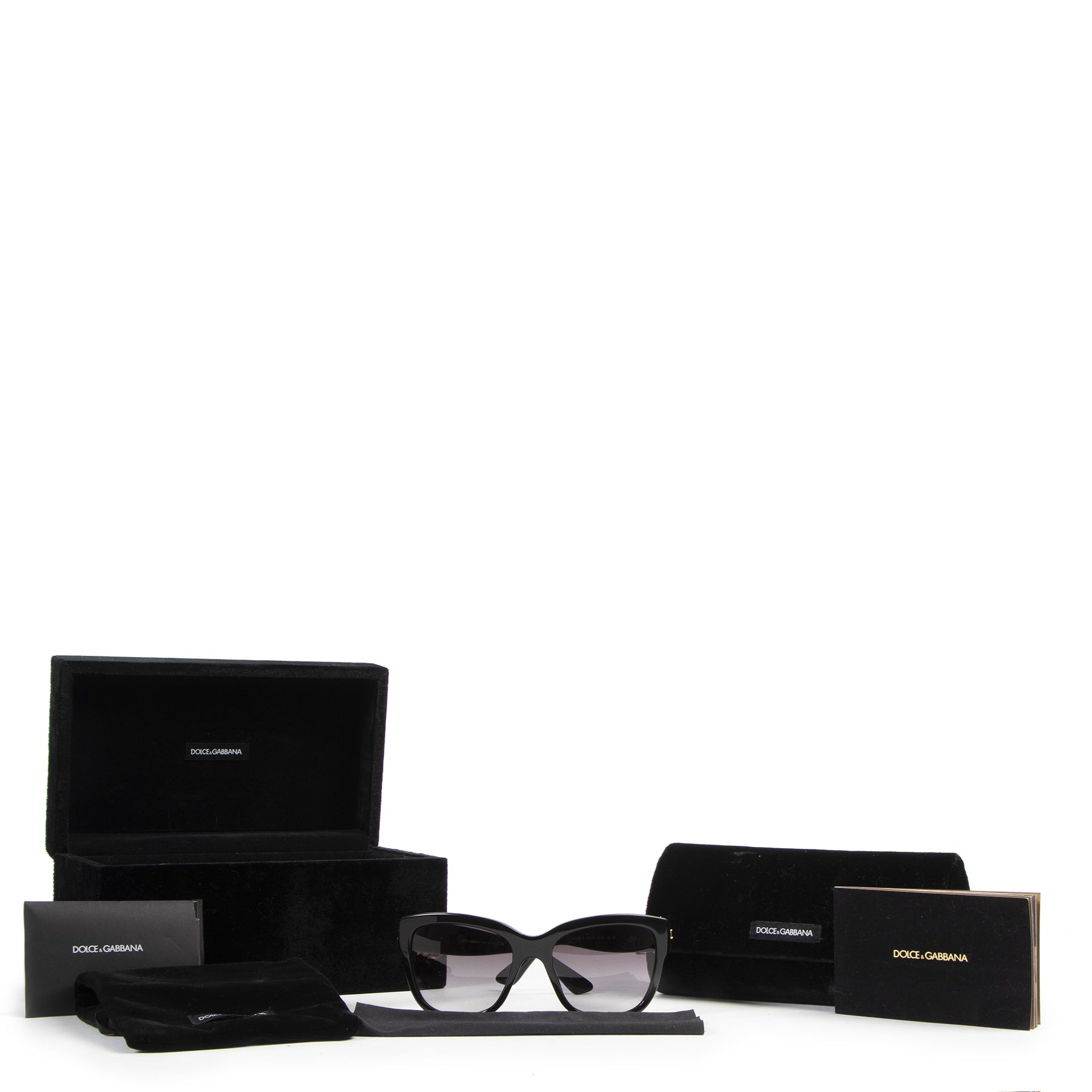 Dolce & Gabbana Black Embellished Sunglasses