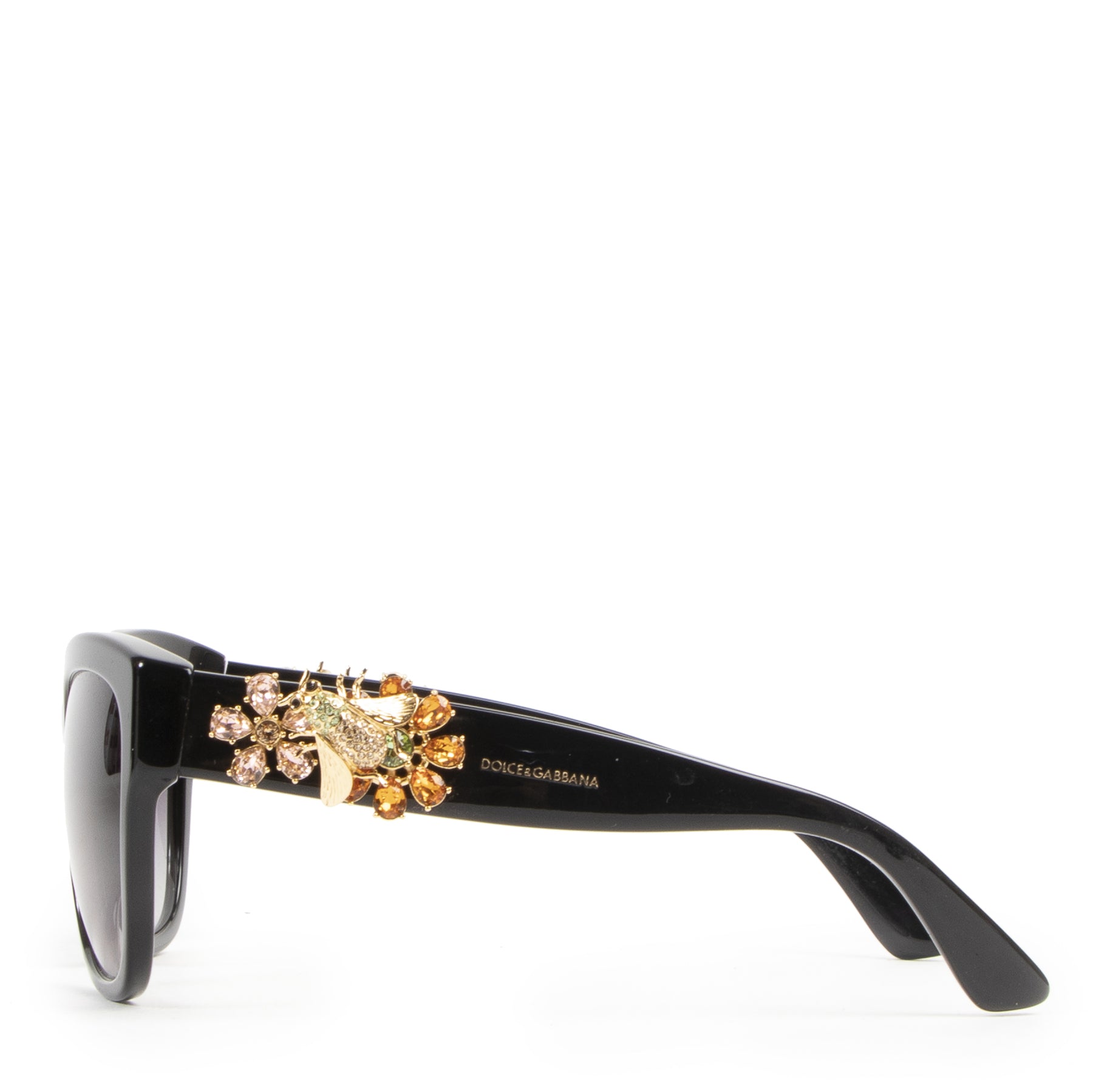 Dolce & Gabbana Black Embellished Sunglasses