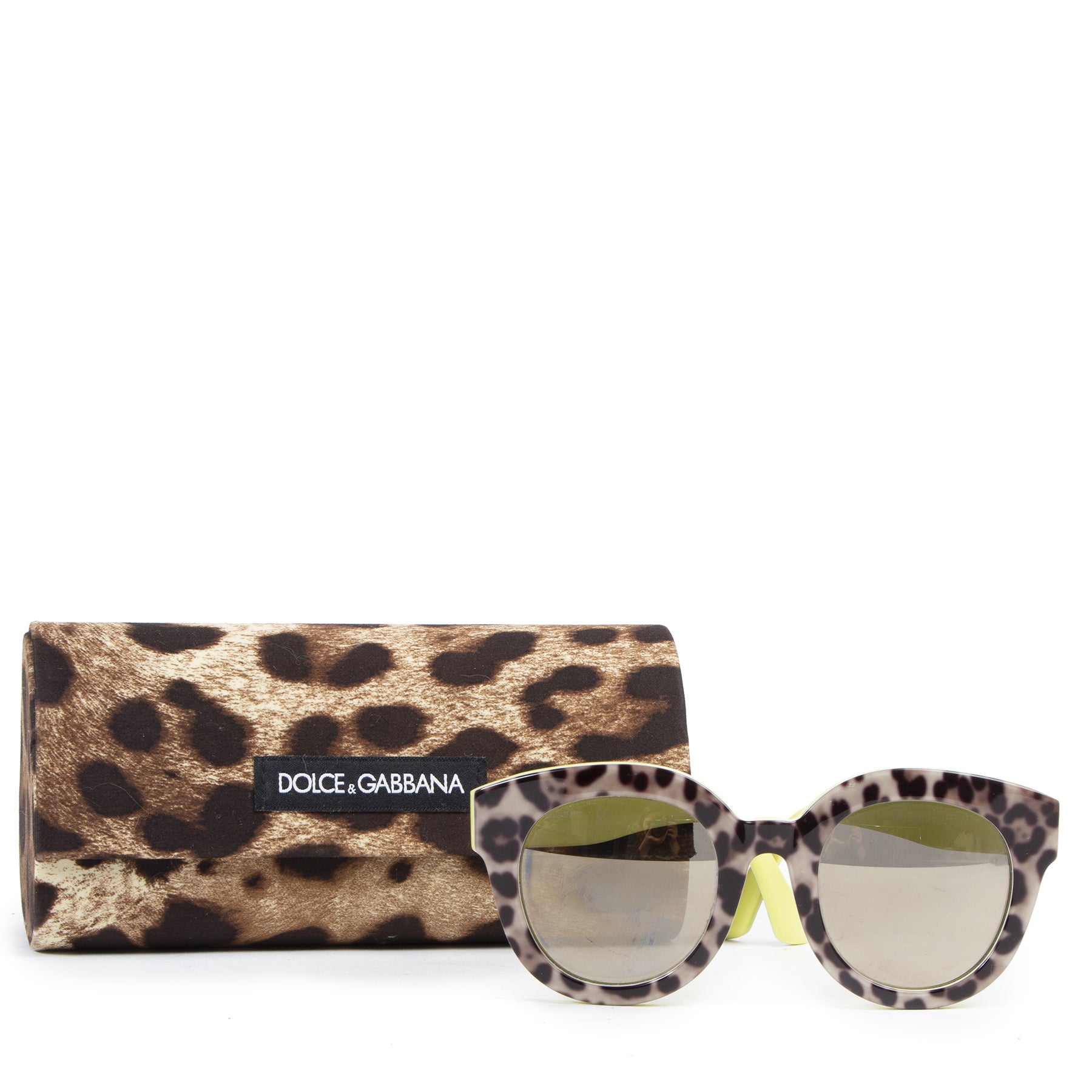 Dolce & Gabbana Leopard and Yellow Sunglasses