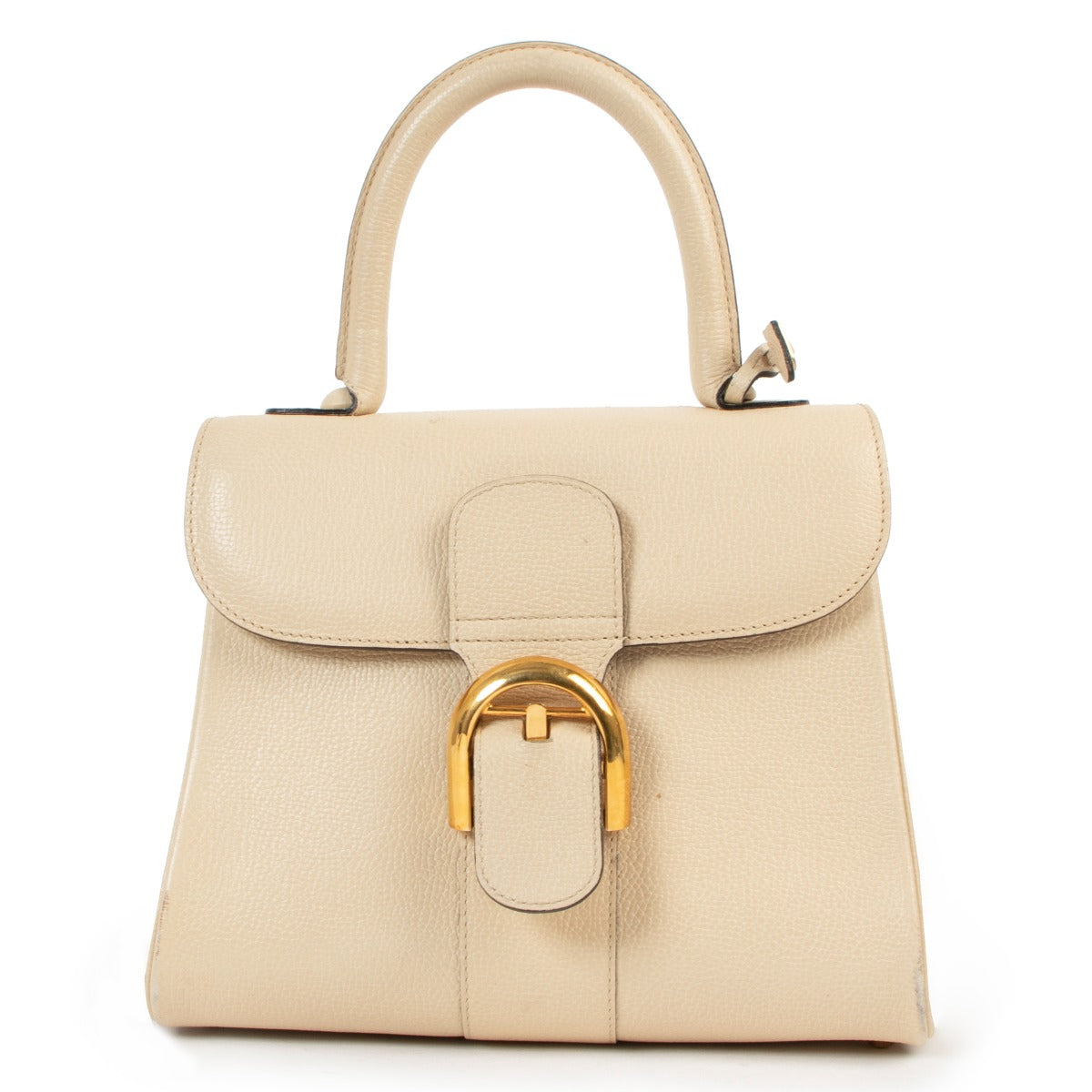 Delvaux Beige Brillant PM Leather Handbag