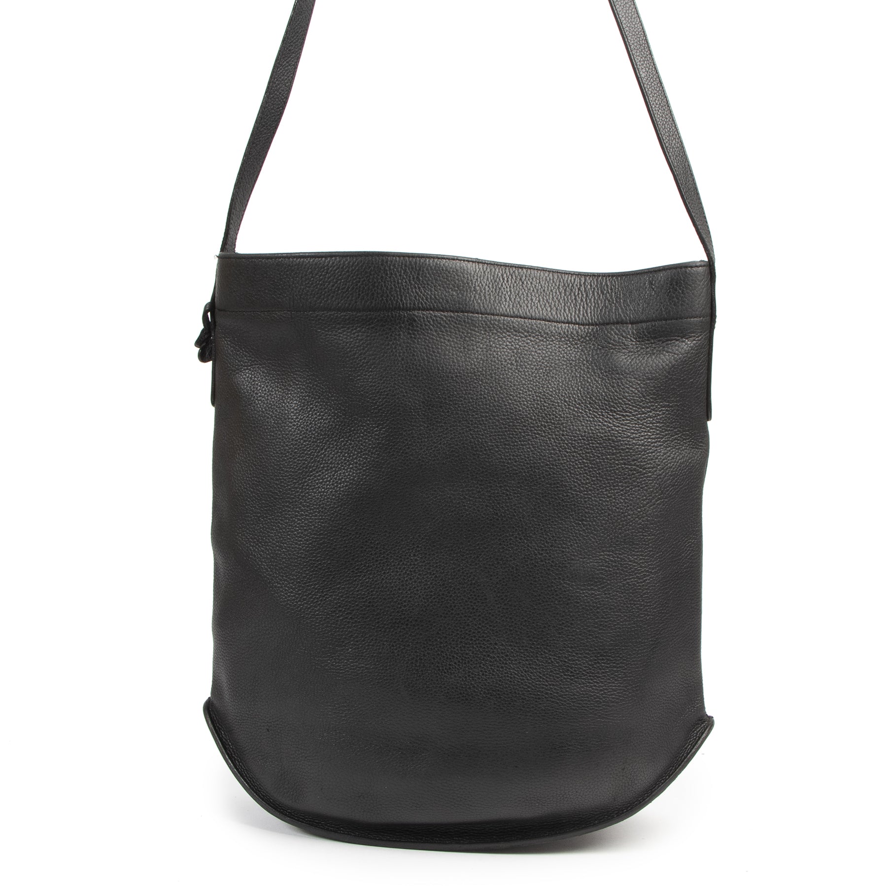 Authentieke Tweedehands Delvaux Black Leather Le Pin Bag juiste prijs veilig online shoppen luxe merken webshop winkelen Antwerpen België mode fashion