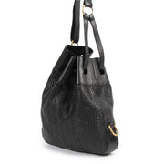Authentic secondhand Delvaux Black Toile de Cuir Shoulder Bag designer bags fashion luxury vintage webshop safe secure online shopping