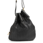 Authentieke Tweedehands Delvaux Black Toile de Cuir Shoulder Bag juiste prijs veilig online shoppen luxe merken webshop winkelen Antwerpen België mode fashion