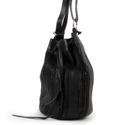 Delvaux Vintage Black Toile de Cuir Bucket Bag