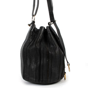 Delvaux Vintage Black Toile de Cuir Bucket Bag