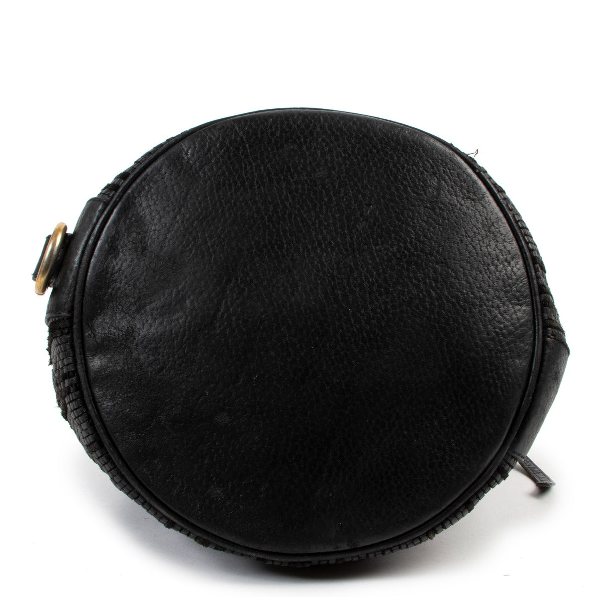 Delvaux Vintage Black Toile de Cuir Bucket Bag
