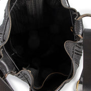 Delvaux Vintage Black Toile de Cuir Bucket Bag