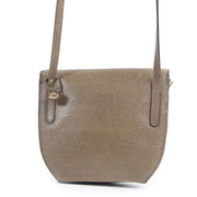 Authentieke Tweedehands Delvaux Taupe Toile de Cuir Crossbody Bag juiste prijs veilig online shoppen luxe merken webshop winkelen Antwerpen België mode fashion