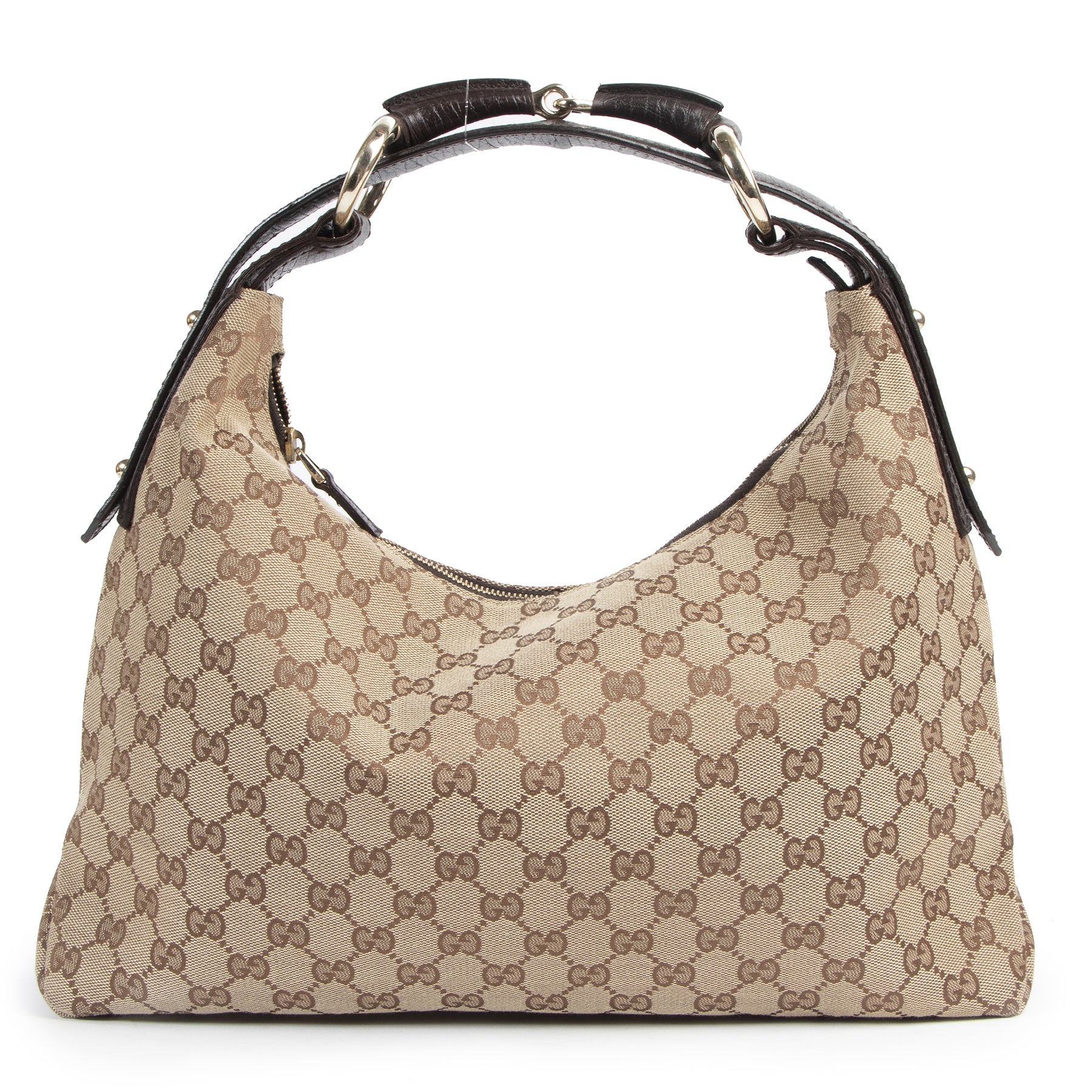 Authentieke Tweedehands Gucci Monogram GG Shoulder Bag juiste prijs veilig online shoppen luxe merken webshop winkelen Antwerpen België mode fashion
