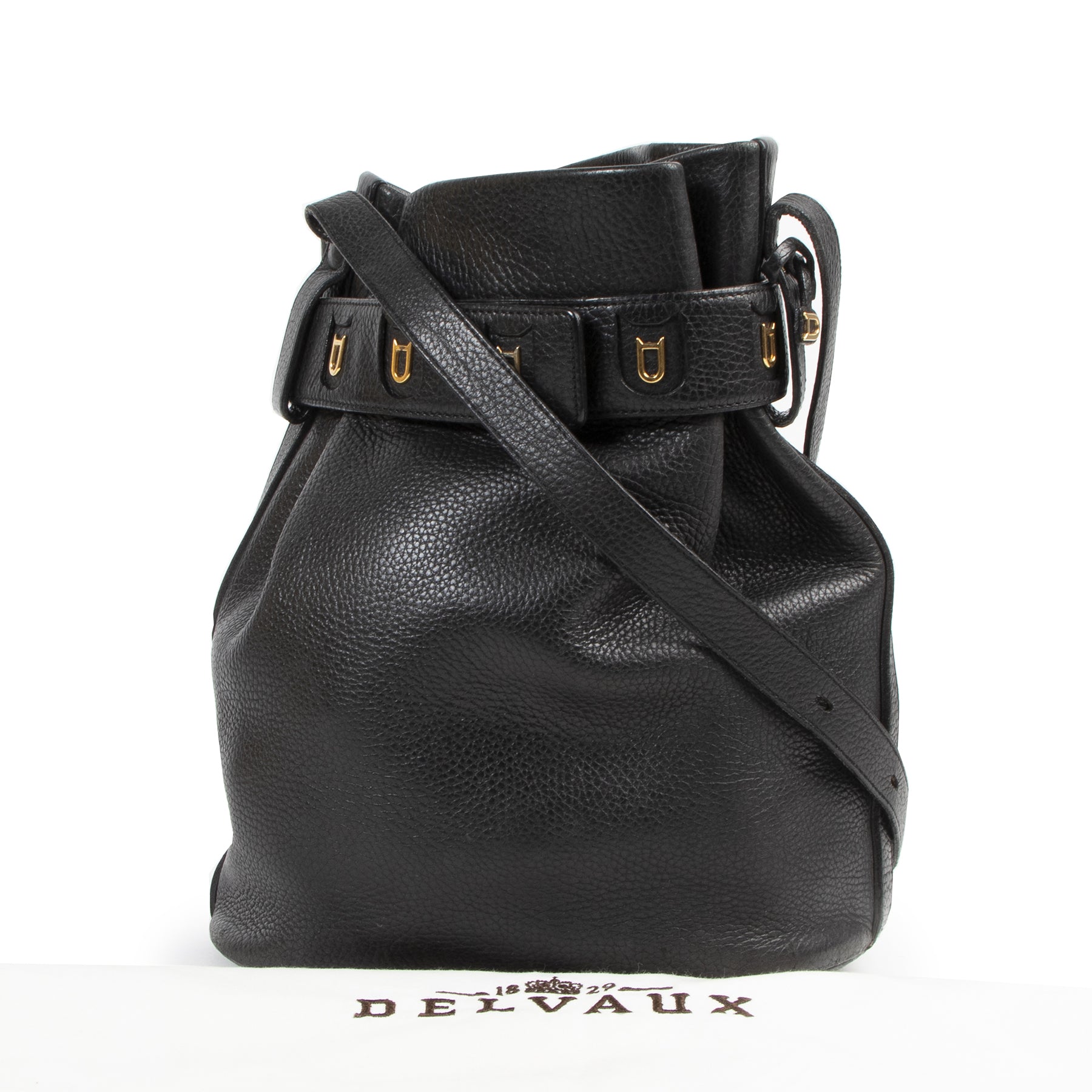 Delvaux Black Leather Calicot Bag te koop