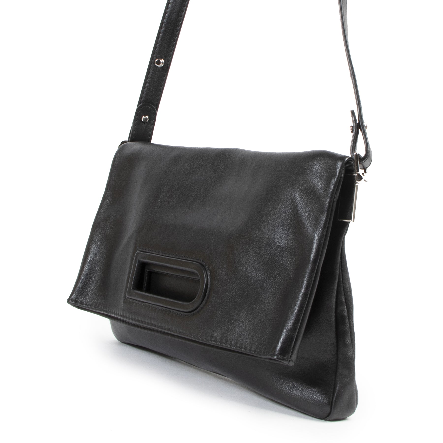 Delvaux Black Flap Crossbody Bag