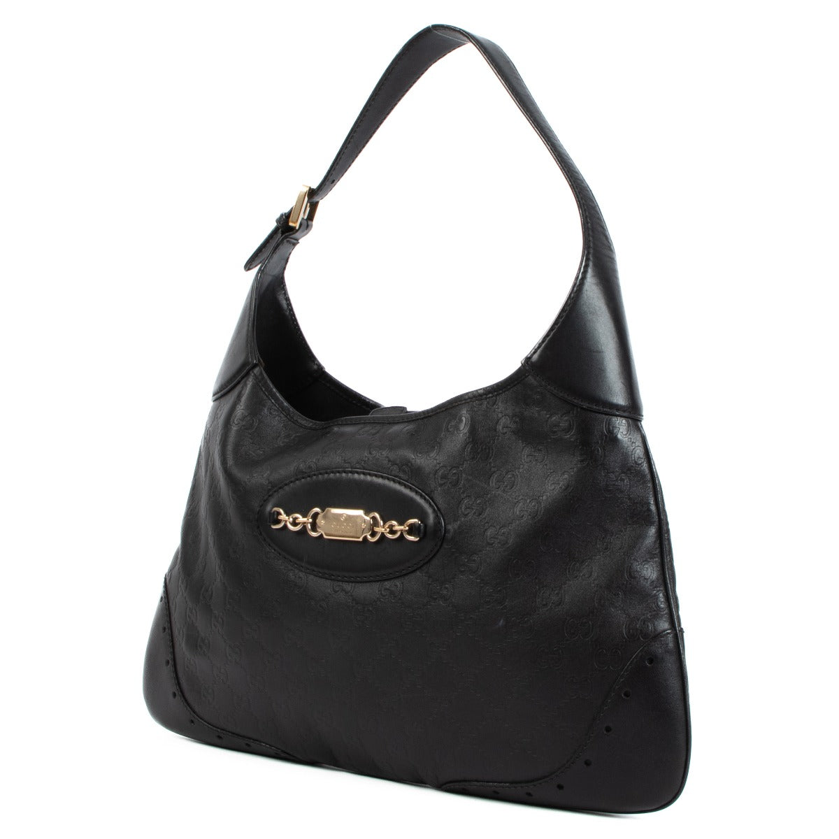 Buy an authentic Gucci Black Jackie Guccissima Shoulder Bag on LabelLov.com