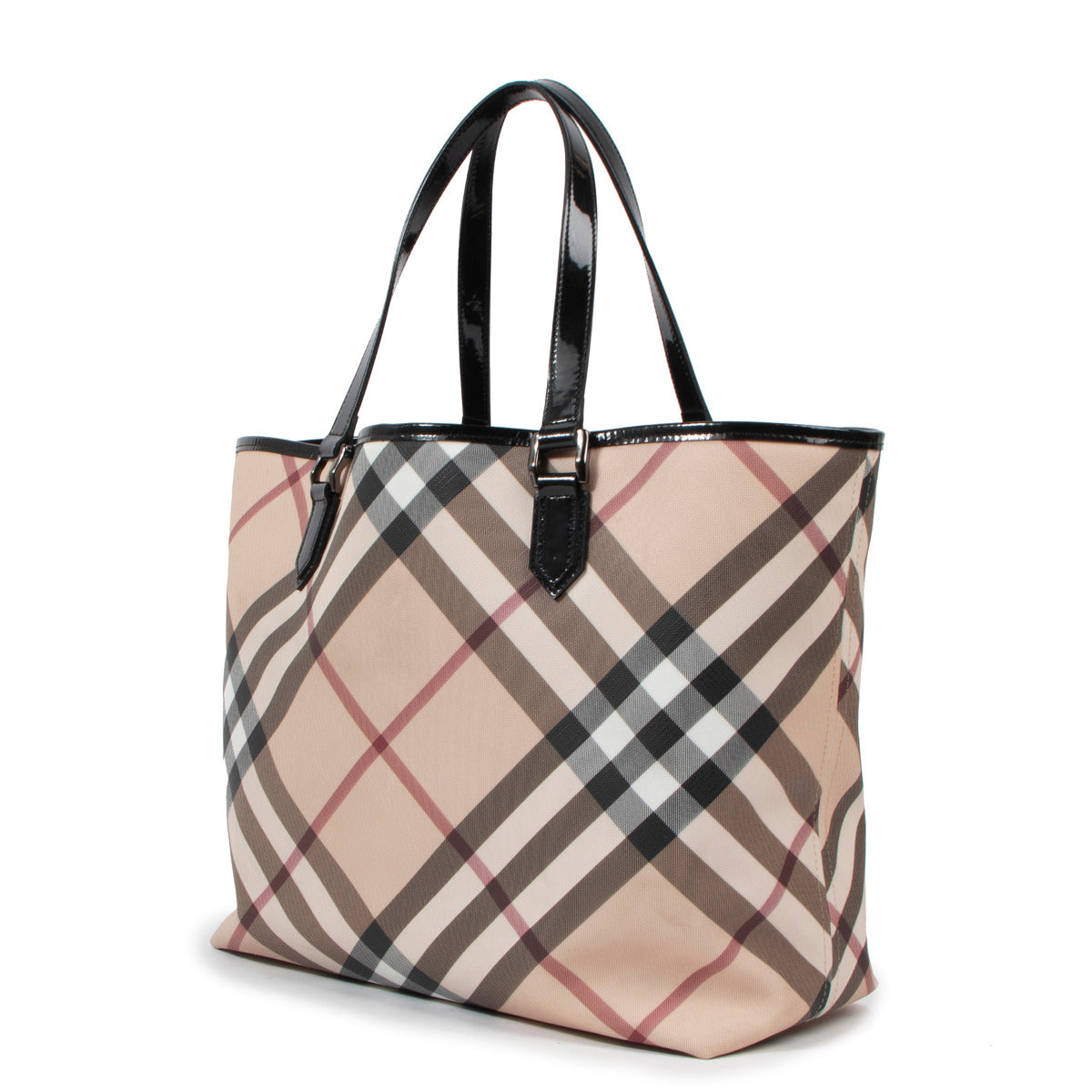 Sac cabas Burberry beige à carreaux