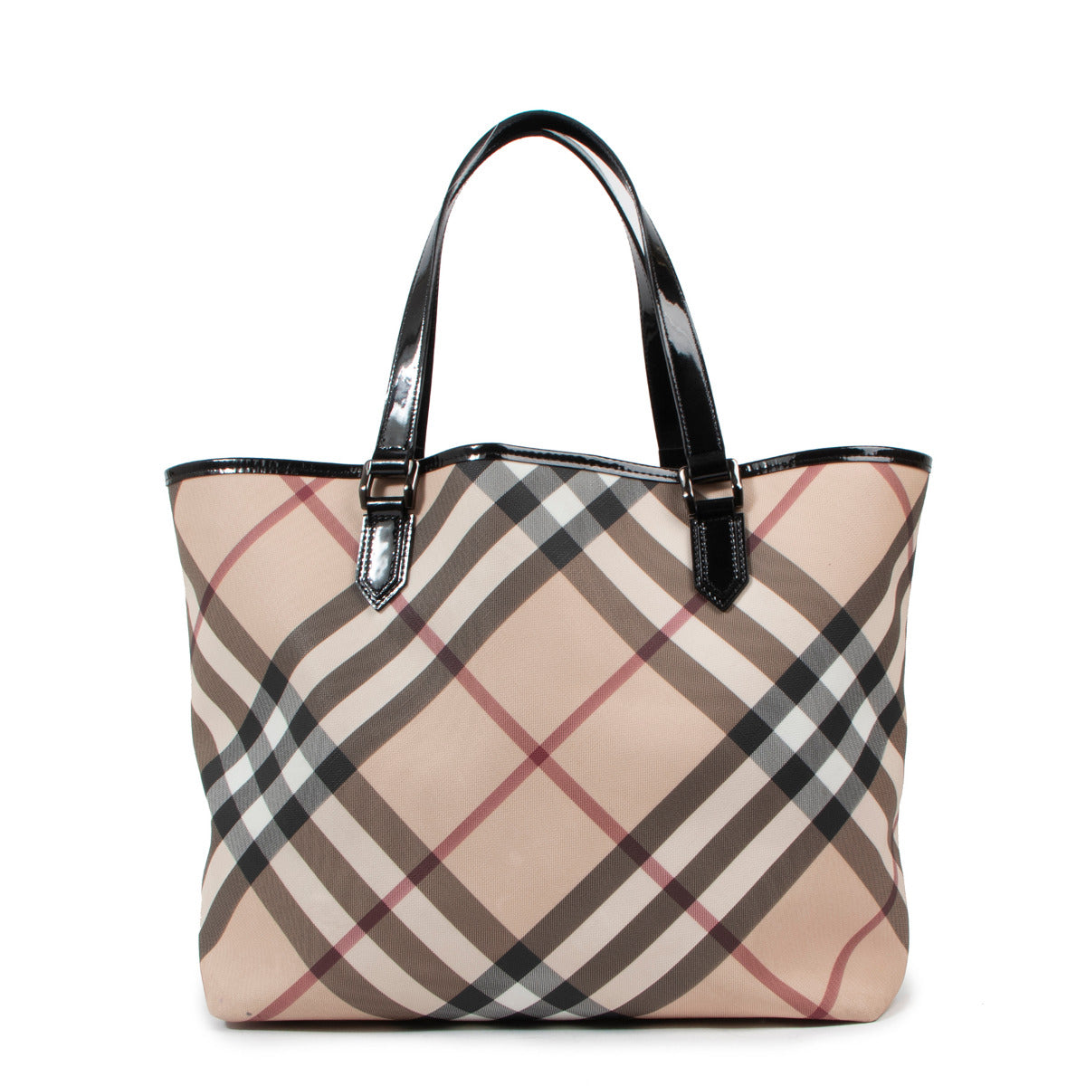 Sac cabas Burberry beige à carreaux