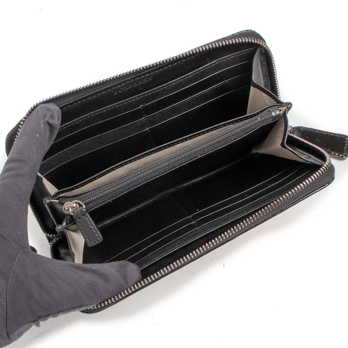 Burberry Check Pattern Zip Wallet