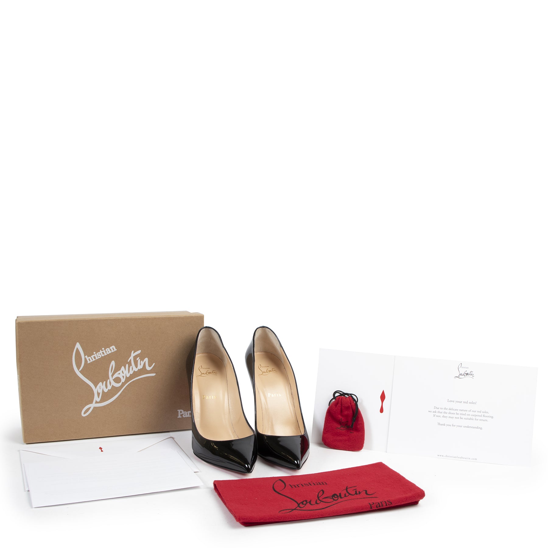 Christian Louboutin Black Patent Pigalle Follies 100 - size 41