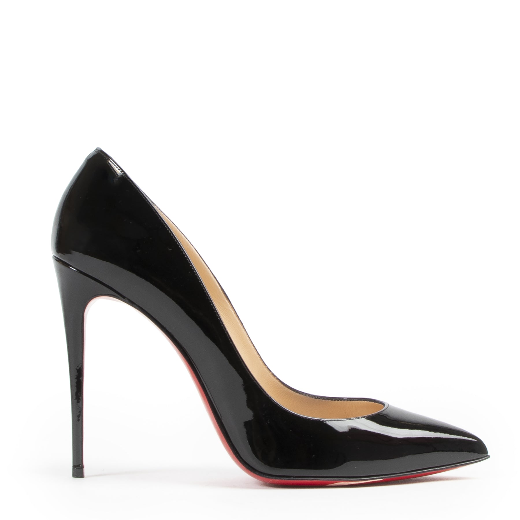 Christian Louboutin Black Patent Pigalle Follies 100 - size 41
