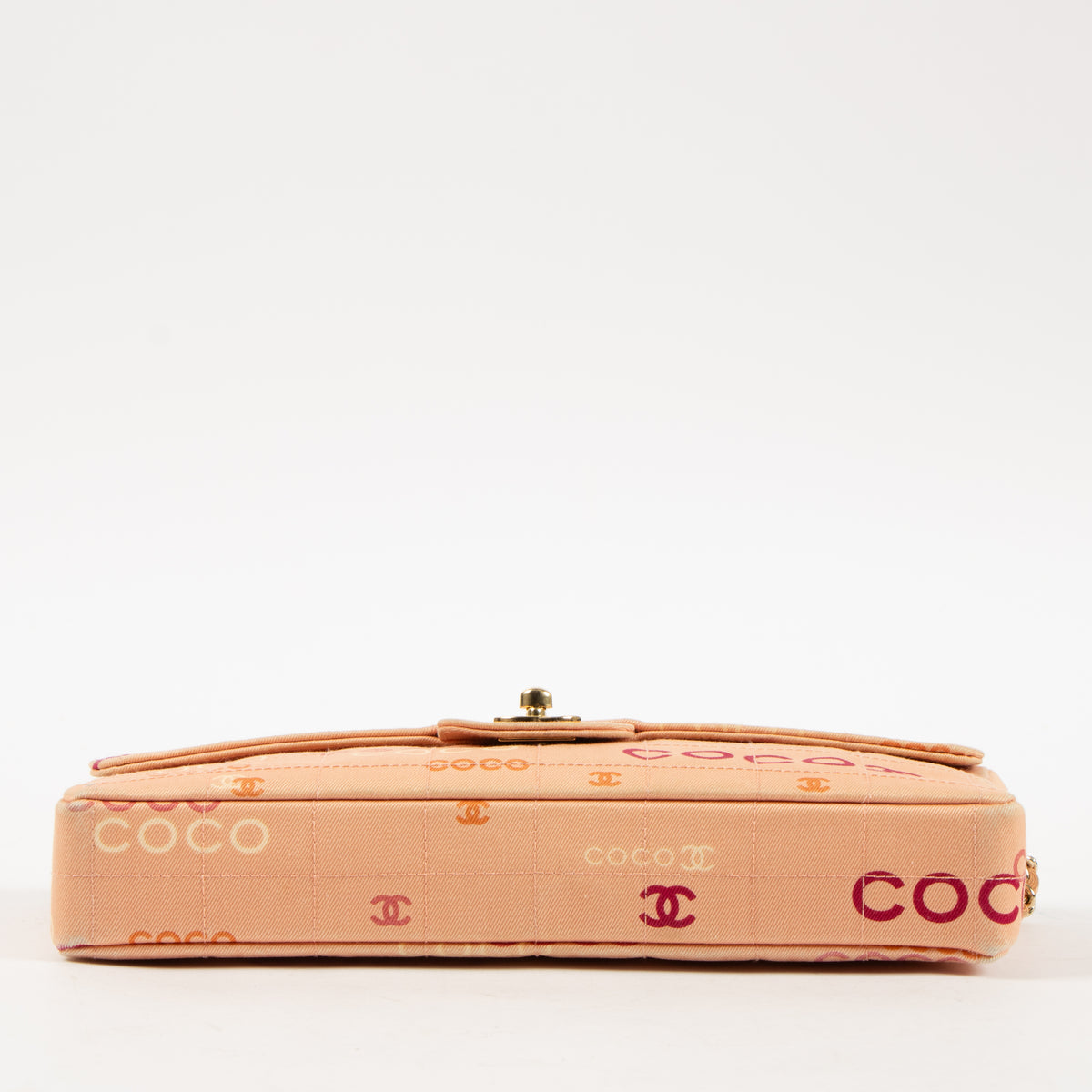 Shop the authentic Chanel Beige Coco Canvas East West Chocolate Bar Bag on Labellov.com.