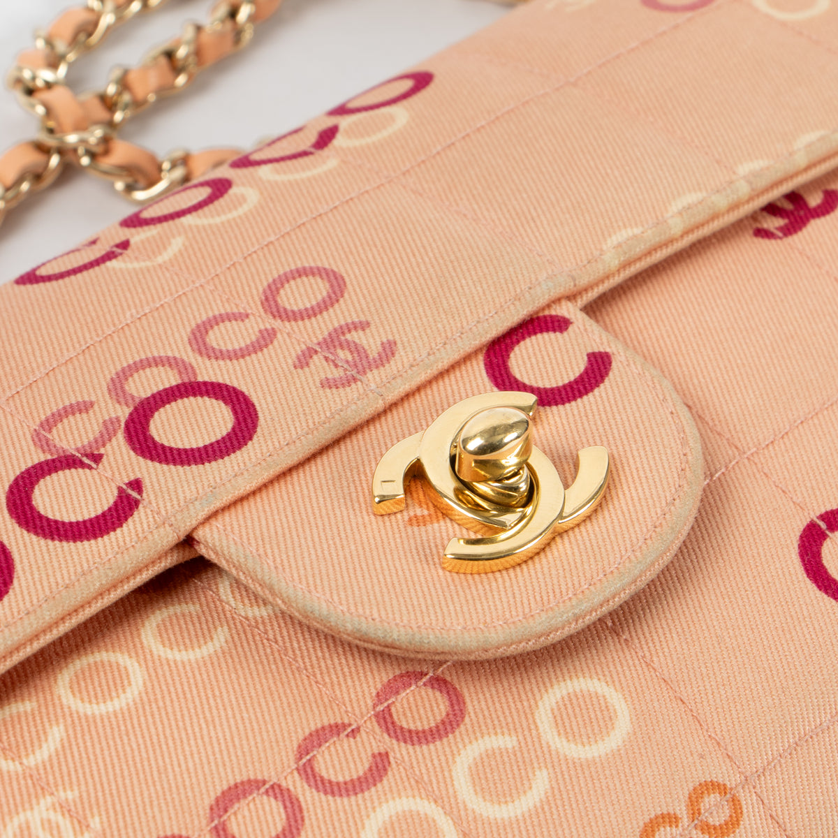 Shop the authentic Chanel Beige Coco Canvas East West Chocolate Bar Bag on Labellov.com.