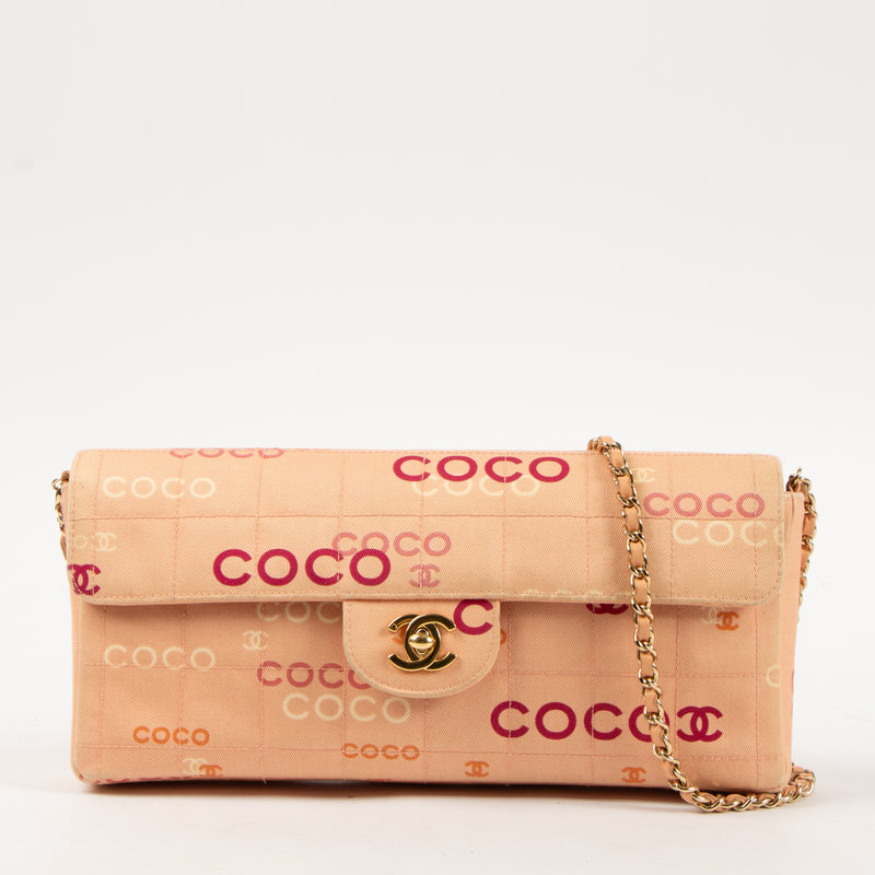 Shop the authentic Chanel Beige Coco Canvas East West Chocolate Bar Bag on Labellov.com.