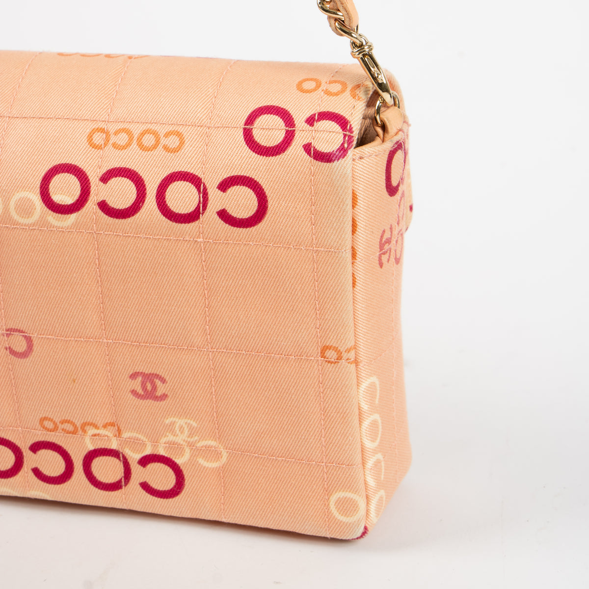 Shop the authentic Chanel Beige Coco Canvas East West Chocolate Bar Bag on Labellov.com.