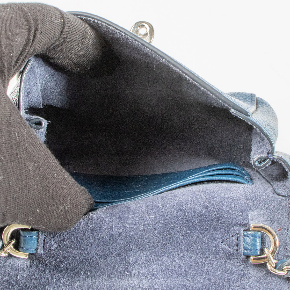 Mulberry Sea Blue Small Classic Grain Mini Lily Bag