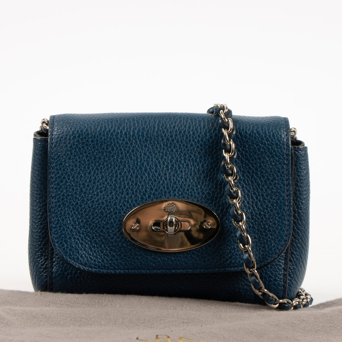 Mulberry Sea Blue Small Classic Grain Mini Lily Bag